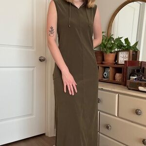Sleeveless Olive Dress